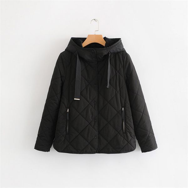 2019 european and american-style autumn and winter new style women's hooded cotton-padded clothes jacket, Black
2019 european and american-style autumn and winter new style women's hooded cotton-padded clothes jacket, Black