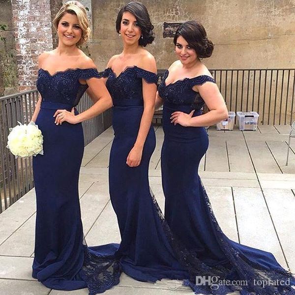 navy blue sweetheart mermaid bridesmaid dresses off the shoulder lace floor length satin wedding party evening dresses, White;pink
navy blue sweetheart mermaid bridesmaid dresses off the shoulder lace floor length satin wedding party evening dresses, White;pink