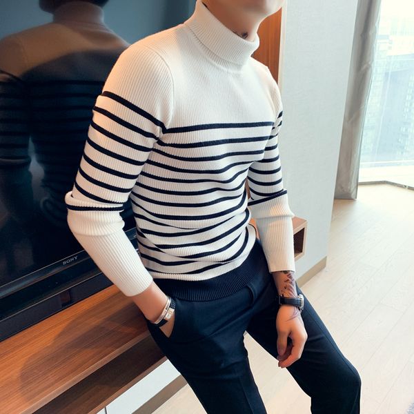 men pullovers autumn winter striped sweater men slim fit patchwork color casual knitted pull homme streetwear 3xl, White;black
men pullovers autumn winter striped sweater men slim fit patchwork color casual knitted pull homme streetwear 3xl, White;black
