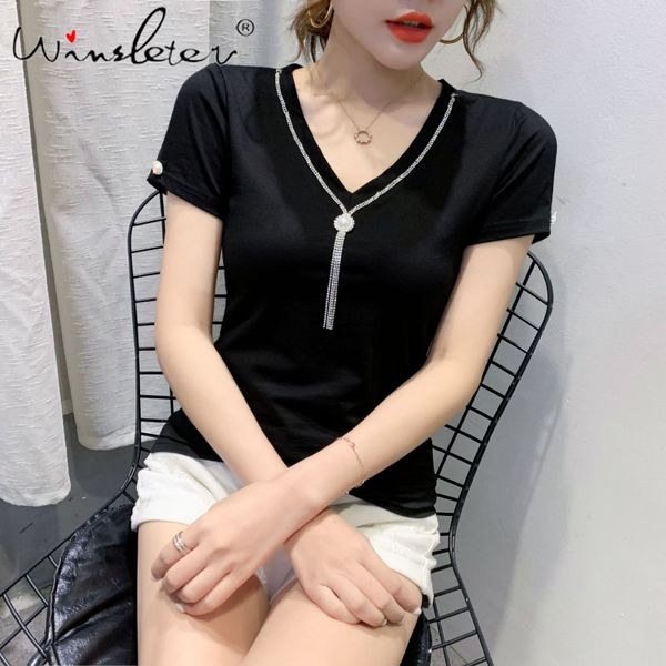 summer korean clothes t-shirt fashion diamond chain detachable women ropa mujer short sleeve all match tees new t06510, White
summer korean clothes t-shirt fashion diamond chain detachable women ropa mujer short sleeve all match tees new t06510, White