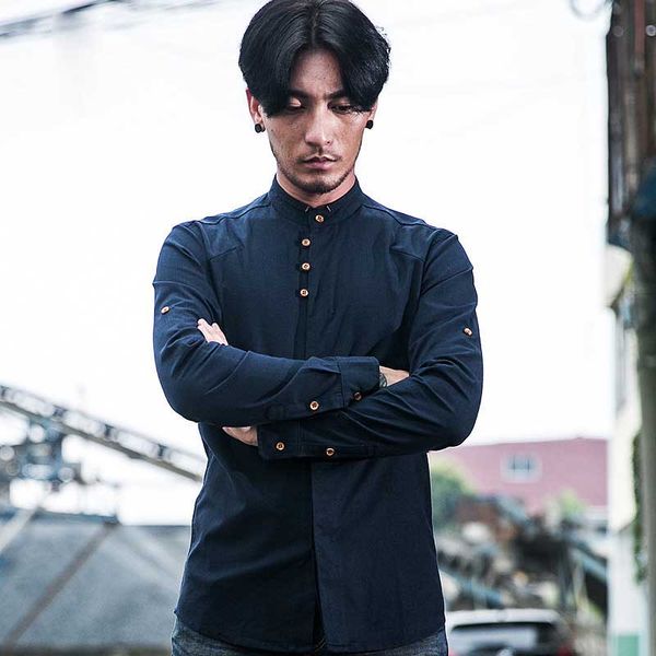 spring summer cotton linen shirt chinese retro mandarin collar men casual shirts long sleeve slim fit soft male clothes, White;black
spring summer cotton linen shirt chinese retro mandarin collar men casual shirts long sleeve slim fit soft male clothes, White;black