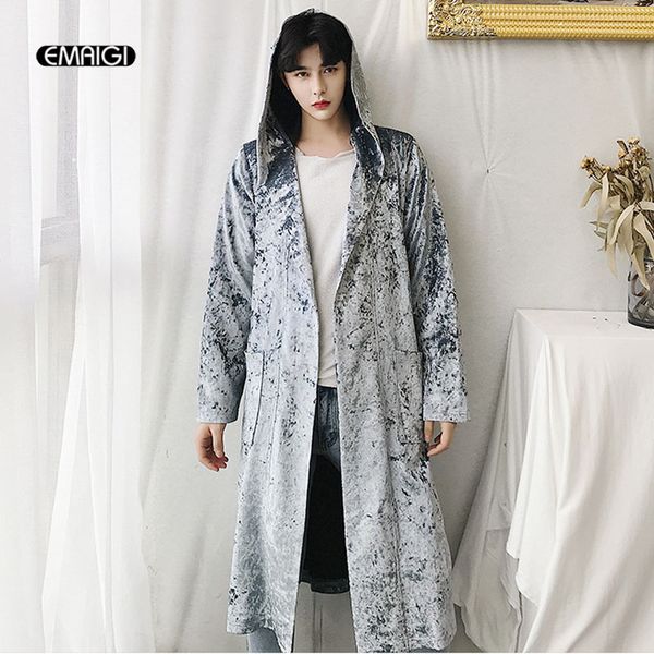 men velvet loose casual hooded trench coat male long cardigan windbreaker streetwear fashion hip hop outerwear jacket, Tan;black
men velvet loose casual hooded trench coat male long cardigan windbreaker streetwear fashion hip hop outerwear jacket, Tan;black