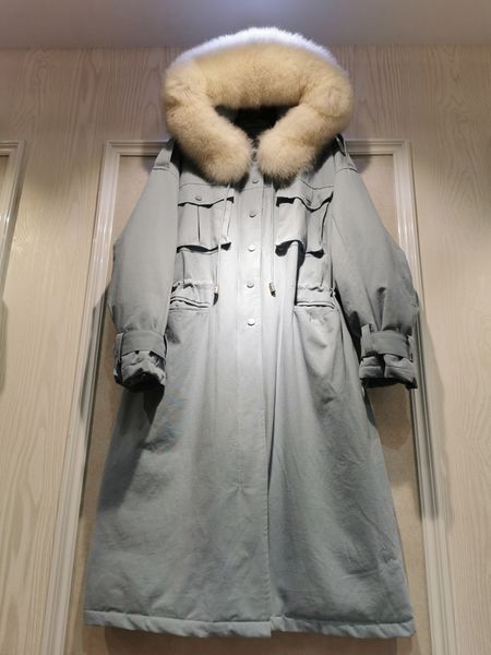 new real fox fur thick womens oversaize x-long parka ladies winter warm jacket white duck down jacket, Black
new real fox fur thick womens oversaize x-long parka ladies winter warm jacket white duck down jacket, Black