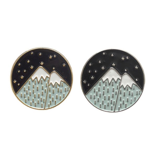 night sky mountain moon star enamel pins backpack bag hat leather jackets fashion accessory jewelry pins, brooches, Gray
night sky mountain moon star enamel pins backpack bag hat leather jackets fashion accessory jewelry pins, brooches, Gray
