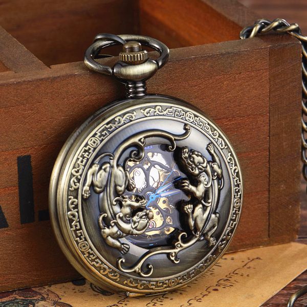 new arrival bronze steel vintage retro steampunk skeleton designer lizard mechanical hand wind pocket watch men fob chain clock, Slivery;golden
new arrival bronze steel vintage retro steampunk skeleton designer lizard mechanical hand wind pocket watch men fob chain clock, Slivery;golden