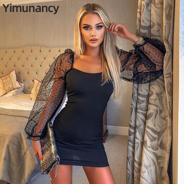 yimunancy 2019 autumn lantern sleeve bodycon dress women fashion dot dress ladies mesh patchwork club dress vestidos robes, Black;gray
yimunancy 2019 autumn lantern sleeve bodycon dress women fashion dot dress ladies mesh patchwork club dress vestidos robes, Black;gray