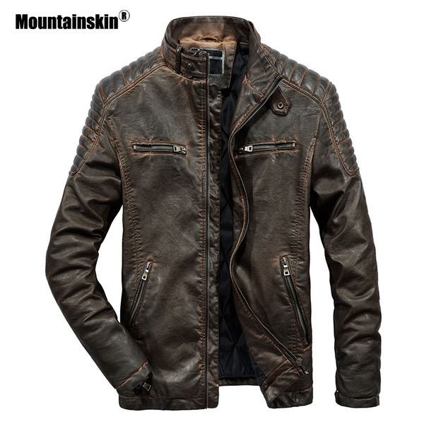 mountainskin men leather jackets autumn winter pu jacket motorcycle coat fashion slim fit male casual coats brand clothing sa823, Black
mountainskin men leather jackets autumn winter pu jacket motorcycle coat fashion slim fit male casual coats brand clothing sa823, Black