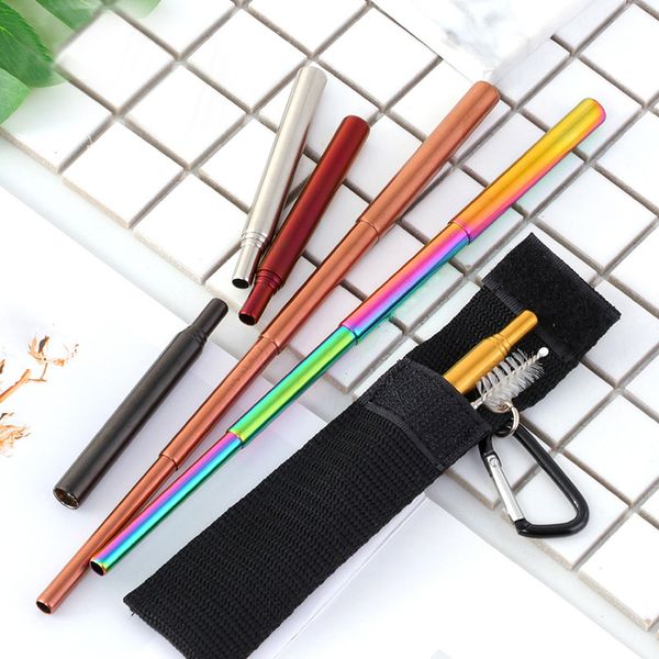 reusable metal folding drinking straw set collapsible stainless steel straws with carrying bag and cleaning brush eco friendly
reusable metal folding drinking straw set collapsible stainless steel straws with carrying bag and cleaning brush eco friendly