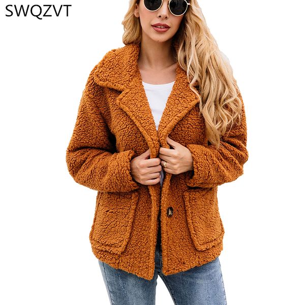 autumn winter women jacket coat button pocket ladies female fashion outwear leisure warm with fur women coat ladies clothes, Black;brown
autumn winter women jacket coat button pocket ladies female fashion outwear leisure warm with fur women coat ladies clothes, Black;brown