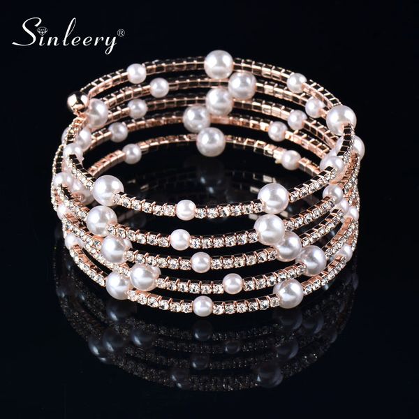 sinleery multilayer white pearl bangle for women rose gold silver color tiny cubic zirconia beautiful bracelet jewelry sl443 ssh, Black
sinleery multilayer white pearl bangle for women rose gold silver color tiny cubic zirconia beautiful bracelet jewelry sl443 ssh, Black