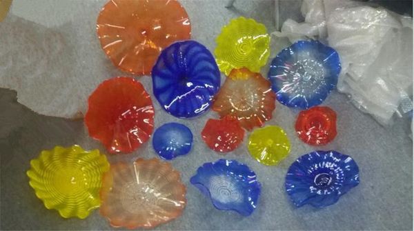 2019 handmade blown murano glass wall plates chihuly style holiday glass modern wall light
2019 handmade blown murano glass wall plates chihuly style holiday glass modern wall light