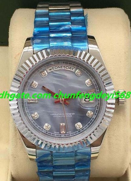 luxury watch 2 style ii auto shell 41mm white gold diamonds dial blue mens bracelet automatic fashion men's watches wristwatch, Slivery;brown
luxury watch 2 style ii auto shell 41mm white gold diamonds dial blue mens bracelet automatic fashion men's watches wristwatch, Slivery;brown