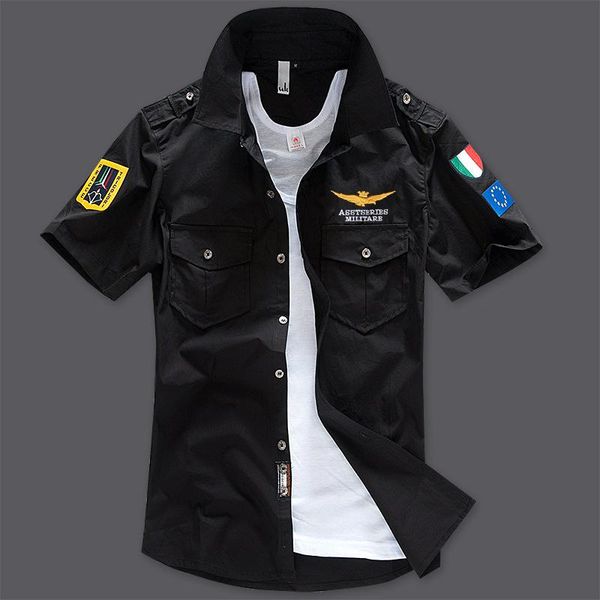 new men's shirts short sleeve summer beach embroidered military cotton air force one ma casual shirts 6xl t200422, White;black
new men's shirts short sleeve summer beach embroidered military cotton air force one ma casual shirts 6xl t200422, White;black