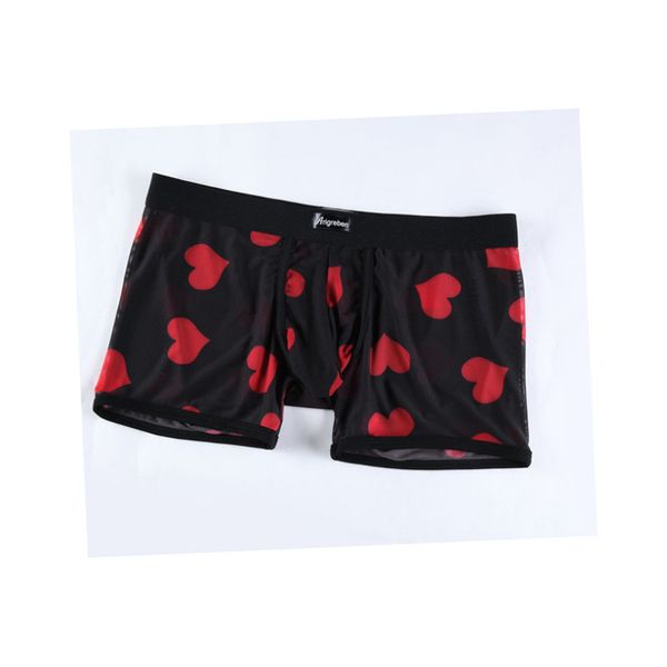 wholesale and retail heart-shaped underpants mens mesh breathable and durable boxers printing flat angle underwear, Black;white
wholesale and retail heart-shaped underpants mens mesh breathable and durable boxers printing flat angle underwear, Black;white