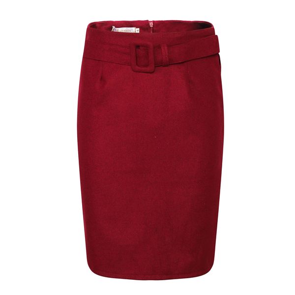 new female ol commuter slim high waist bag hip half solid color back pocket professional skirt, Black
new female ol commuter slim high waist bag hip half solid color back pocket professional skirt, Black