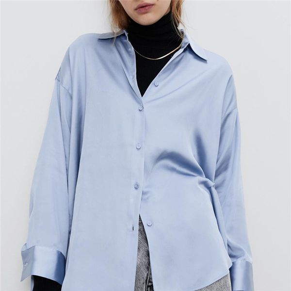 women's blouses & shirts spring women fashion long sleeves satin blouse vintage lapel ladies street blue elegant imitation silk formal, White
women's blouses & shirts spring women fashion long sleeves satin blouse vintage lapel ladies street blue elegant imitation silk formal, White