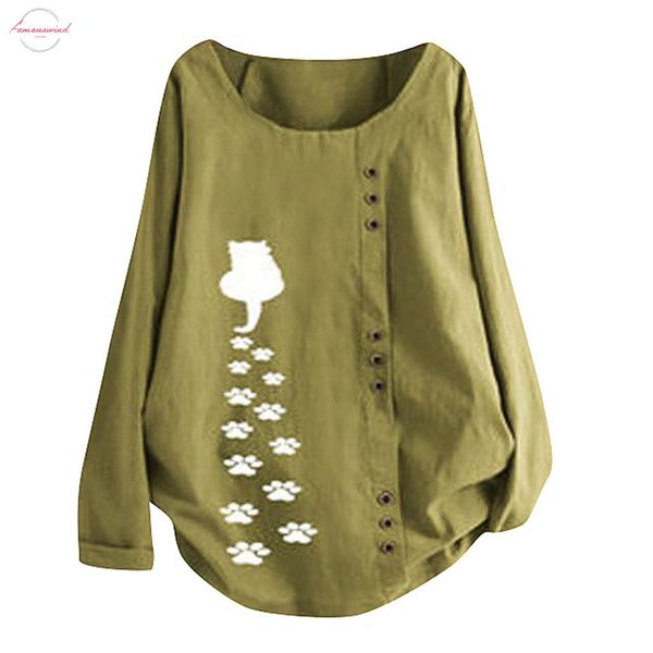 2019 tshirt women plus size long sleeve women cotton linen o neck cat print t shirt haut poleras camiseta mujer top, White
2019 tshirt women plus size long sleeve women cotton linen o neck cat print t shirt haut poleras camiseta mujer top, White