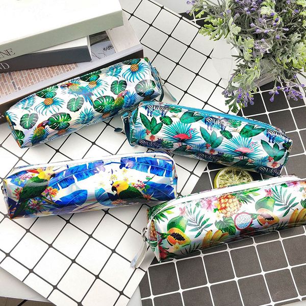 

kawai cactus pencil bags pen case pouch cute pencil box laser case for girls boys gift korean stationery school supplies