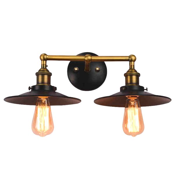 american vintage loft bedroom double head black iron wall lamp simple home corridor deco e27 bulb bronze ac110/220v led lighting
american vintage loft bedroom double head black iron wall lamp simple home corridor deco e27 bulb bronze ac110/220v led lighting