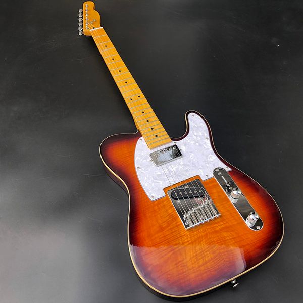 6 string tl electric guitar, brown striped paint, basswood body, chrome plated hardware, real ps, ing
6 string tl electric guitar, brown striped paint, basswood body, chrome plated hardware, real ps, ing