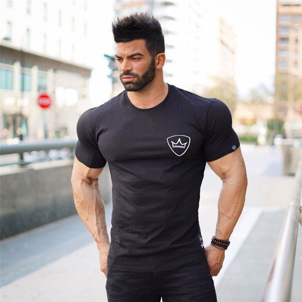 2019 men summer gym t shirt fitness sport running bodybuilding cotton shirts short sleeve workout male casual tees clothing, Black;blue
2019 men summer gym t shirt fitness sport running bodybuilding cotton shirts short sleeve workout male casual tees clothing, Black;blue