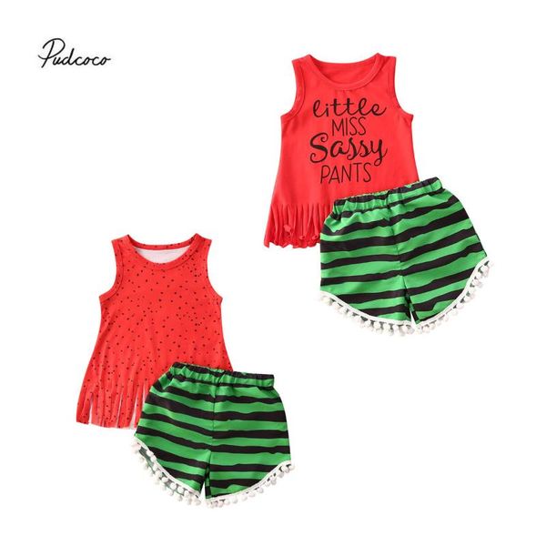 2020 1-6y watermelon 2pcs summer toddler baby girl clothes casual tracksuit set dot/letter print tank striped shorts outfit, White
2020 1-6y watermelon 2pcs summer toddler baby girl clothes casual tracksuit set dot/letter print tank striped shorts outfit, White