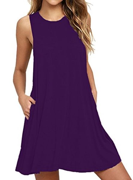 henwei women's summer casual swing simple t-shirt loose dress with pocket, Black;gray
henwei women's summer casual swing simple t-shirt loose dress with pocket, Black;gray
