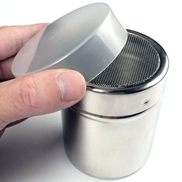 stainless steel powder sprinkle tank gauze bucket cocoa powder cinnamon powder dusting cans baking tool
stainless steel powder sprinkle tank gauze bucket cocoa powder cinnamon powder dusting cans baking tool