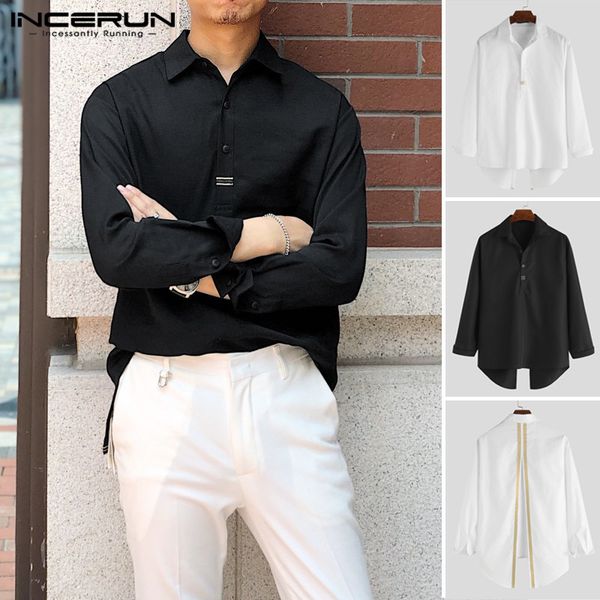 incerun men's dress shirt brand long sleeve lapel button camisa breathable patchwork 2020 business casual shirts men streetwear, White;black
incerun men's dress shirt brand long sleeve lapel button camisa breathable patchwork 2020 business casual shirts men streetwear, White;black