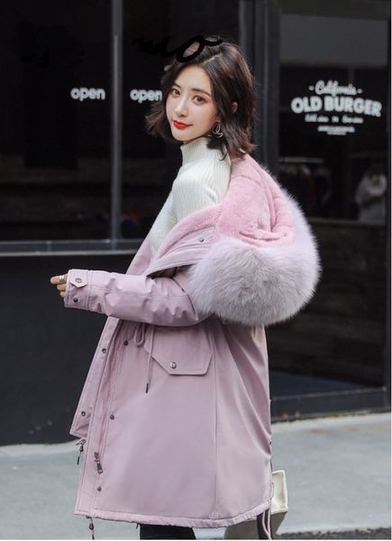 winter parkas jacket -30 degrees lamb cashmere thick section warm winter fashion fur collar hooded jacket coat parkas by216, Black
winter parkas jacket -30 degrees lamb cashmere thick section warm winter fashion fur collar hooded jacket coat parkas by216, Black