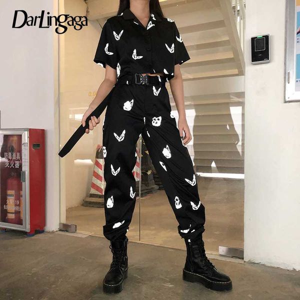 darlingaga streetwear reflective butterfly print two piece set women tracksuit summer cropped blouse and pants matching sets, White
darlingaga streetwear reflective butterfly print two piece set women tracksuit summer cropped blouse and pants matching sets, White