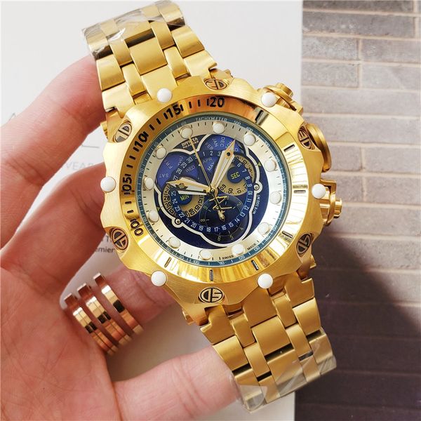 luxury men's watch sports casual quartz watch 52mm rotating large dial high quality, Slivery;brown
luxury men's watch sports casual quartz watch 52mm rotating large dial high quality, Slivery;brown
