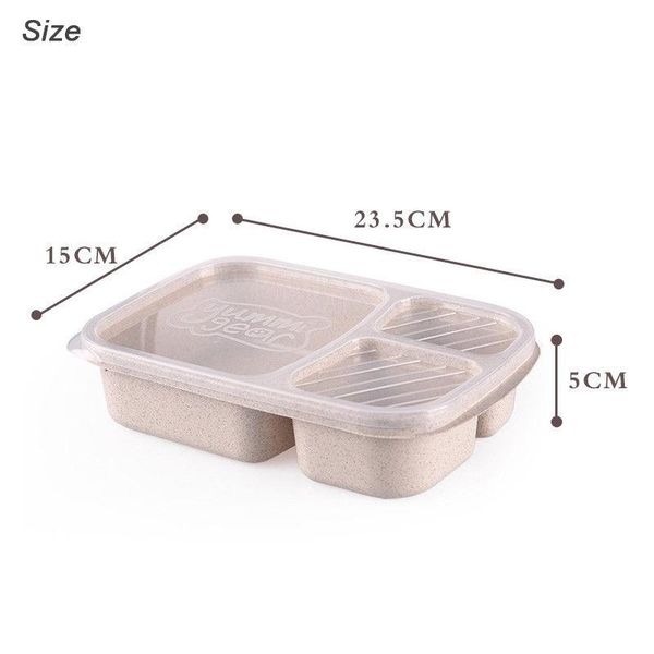 3 grid wheat straw lunch box with transparent lid student kid worker eco friendly food bento 23.5*15*5m
3 grid wheat straw lunch box with transparent lid student kid worker eco friendly food bento 23.5*15*5m