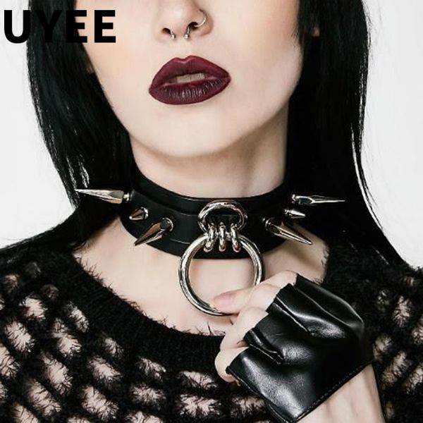 uyee punk choker collar leather harness necklace bondage cosplay goth jewelry women gothic necklace harajuku accessories, Golden;silver
uyee punk choker collar leather harness necklace bondage cosplay goth jewelry women gothic necklace harajuku accessories, Golden;silver