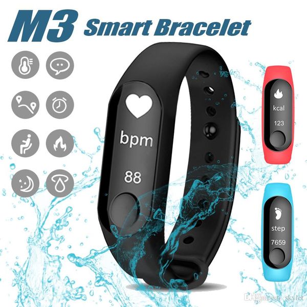 Upgraded M3 Smart Bracelet Fitness tracker Smart Watch with Heart Rate Waterproof Bracelet Pedometer Wristband For IOS and Android Cellphon
Upgraded M3 Smart Bracelet Fitness tracker Smart Watch with Heart Rate Waterproof Bracelet Pedometer Wristband For IOS and Android Cellphon