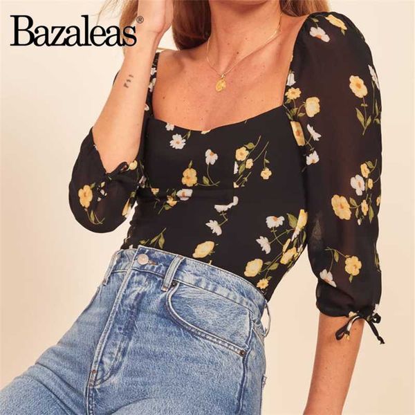 bazaleas fashion half sleeve slim blusas 2020 vintage yellow floral print womens and blouse chic blusa feminina, White
bazaleas fashion half sleeve slim blusas 2020 vintage yellow floral print womens and blouse chic blusa feminina, White