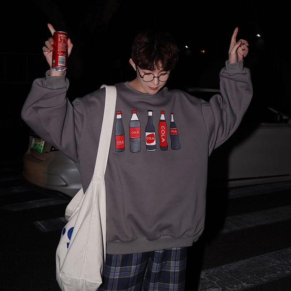 2019 spring new ins super fire male cola printed loose sweatshirt ropa de hombre solid high street cotton ing, Black
2019 spring new ins super fire male cola printed loose sweatshirt ropa de hombre solid high street cotton ing, Black