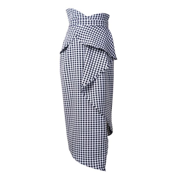 2019 autumn new women fashion skirt high waist ruffles peplum pencil skirt irregular plaid slim midi jupe falda, Black
2019 autumn new women fashion skirt high waist ruffles peplum pencil skirt irregular plaid slim midi jupe falda, Black