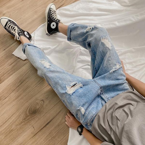 iidossan hiphop fashion jeans denim men 2020 summer hole casual harajuku jeans regular fit streetwear denim pants, Blue
iidossan hiphop fashion jeans denim men 2020 summer hole casual harajuku jeans regular fit streetwear denim pants, Blue