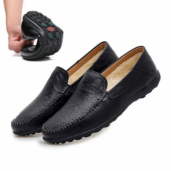 2019 new winter genuine leather men casual shoes warm short plush mens loafers light and soft driving shoes plus size 38-47, Black
2019 new winter genuine leather men casual shoes warm short plush mens loafers light and soft driving shoes plus size 38-47, Black