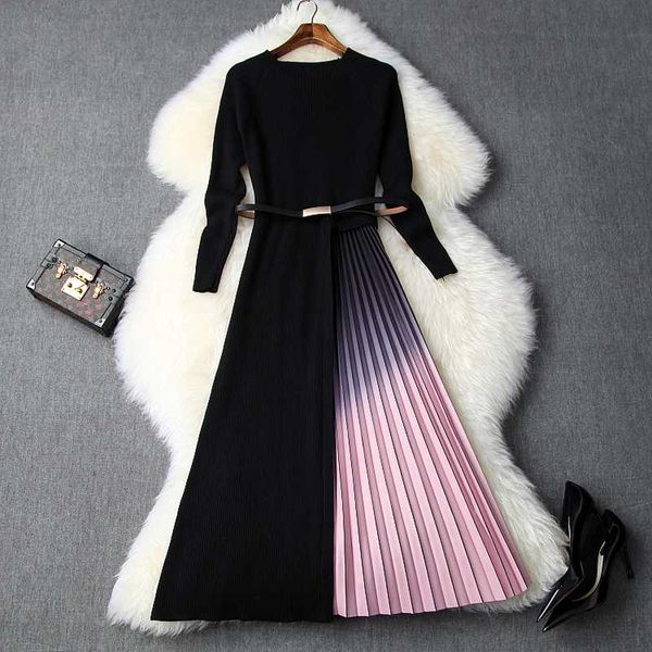 2019 new christmas elastic pleated dress vintage sweater dresses knitting splicing autumn full sleeve women winter party dress, Black;gray
2019 new christmas elastic pleated dress vintage sweater dresses knitting splicing autumn full sleeve women winter party dress, Black;gray