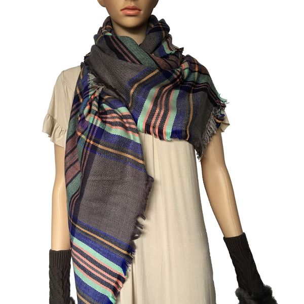 baby blanket acrylic plaid shawl woven scarf elling check scarf and england style scarf winter shawl, Blue;gray
baby blanket acrylic plaid shawl woven scarf elling check scarf and england style scarf winter shawl, Blue;gray
