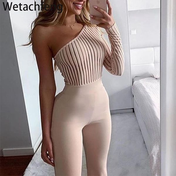 one shoulder knitted ribbed jumpsuit long sleeve bodycon female jumpsuits spring backless solid skinny slim rompers, Black;white
one shoulder knitted ribbed jumpsuit long sleeve bodycon female jumpsuits spring backless solid skinny slim rompers, Black;white