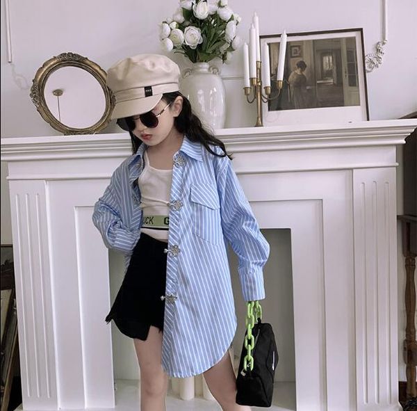 2020 korean style girls striped shirt fashion summer cotton girls blouse 3-9t f117, White;black
2020 korean style girls striped shirt fashion summer cotton girls blouse 3-9t f117, White;black
