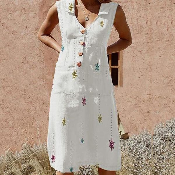 2019 torridity cotton linen sleeveless dress dots v-neck loose women dress casual plus size female vestidos, Black;gray
2019 torridity cotton linen sleeveless dress dots v-neck loose women dress casual plus size female vestidos, Black;gray
