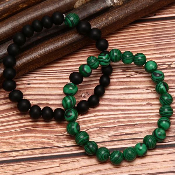couple natural stone beads pumice stones elastic weave charm adjustable bracelet valentines gift malachite, Black
couple natural stone beads pumice stones elastic weave charm adjustable bracelet valentines gift malachite, Black