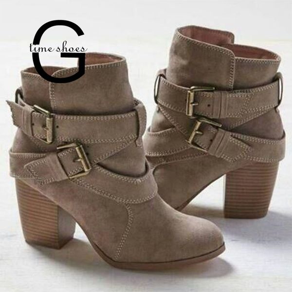 gtime autumn winter women boots casual ladies shoes boots suede leather ankle high heeled zipper snow boot se579, Black
gtime autumn winter women boots casual ladies shoes boots suede leather ankle high heeled zipper snow boot se579, Black