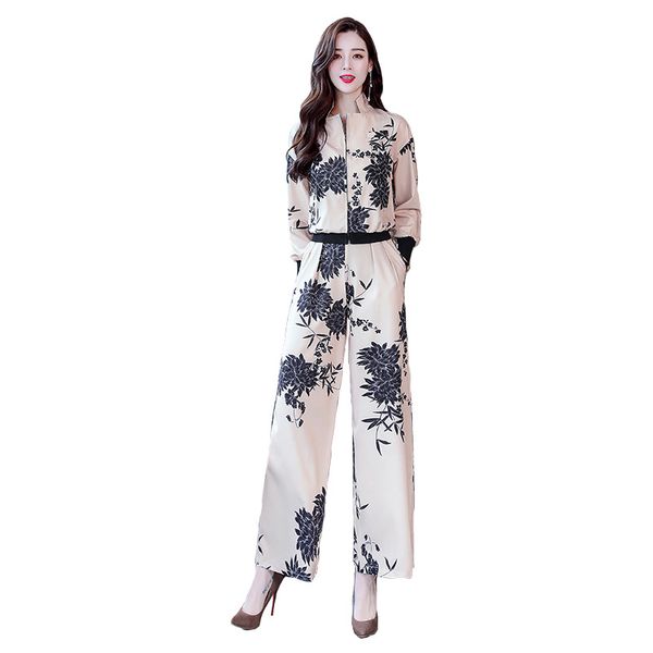 women's suit spring and autumn new fashion temperament quality printing ladies suit two-piece (jacket + pants, White;black
women's suit spring and autumn new fashion temperament quality printing ladies suit two-piece (jacket + pants, White;black
