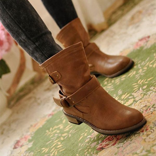 ankle boots women shoes 2019 solid slip-on women motorcycle boots classic style casual shoes woman zapatos de mujer, Black
ankle boots women shoes 2019 solid slip-on women motorcycle boots classic style casual shoes woman zapatos de mujer, Black