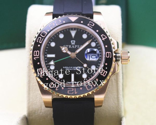 luxury rose gold watch mens black ceramic bezel automatic 2813 men gmt ii 116710 oysterflex rubber superlative master watches wristwatches, Slivery;brown
luxury rose gold watch mens black ceramic bezel automatic 2813 men gmt ii 116710 oysterflex rubber superlative master watches wristwatches, Slivery;brown